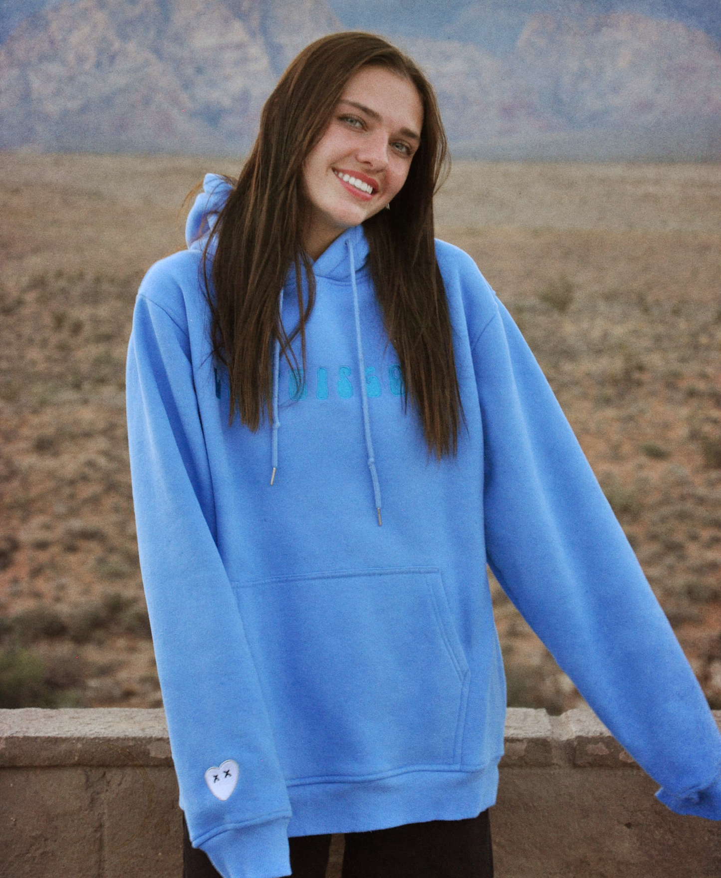 "Love Never Fails" Hoodie in Blue