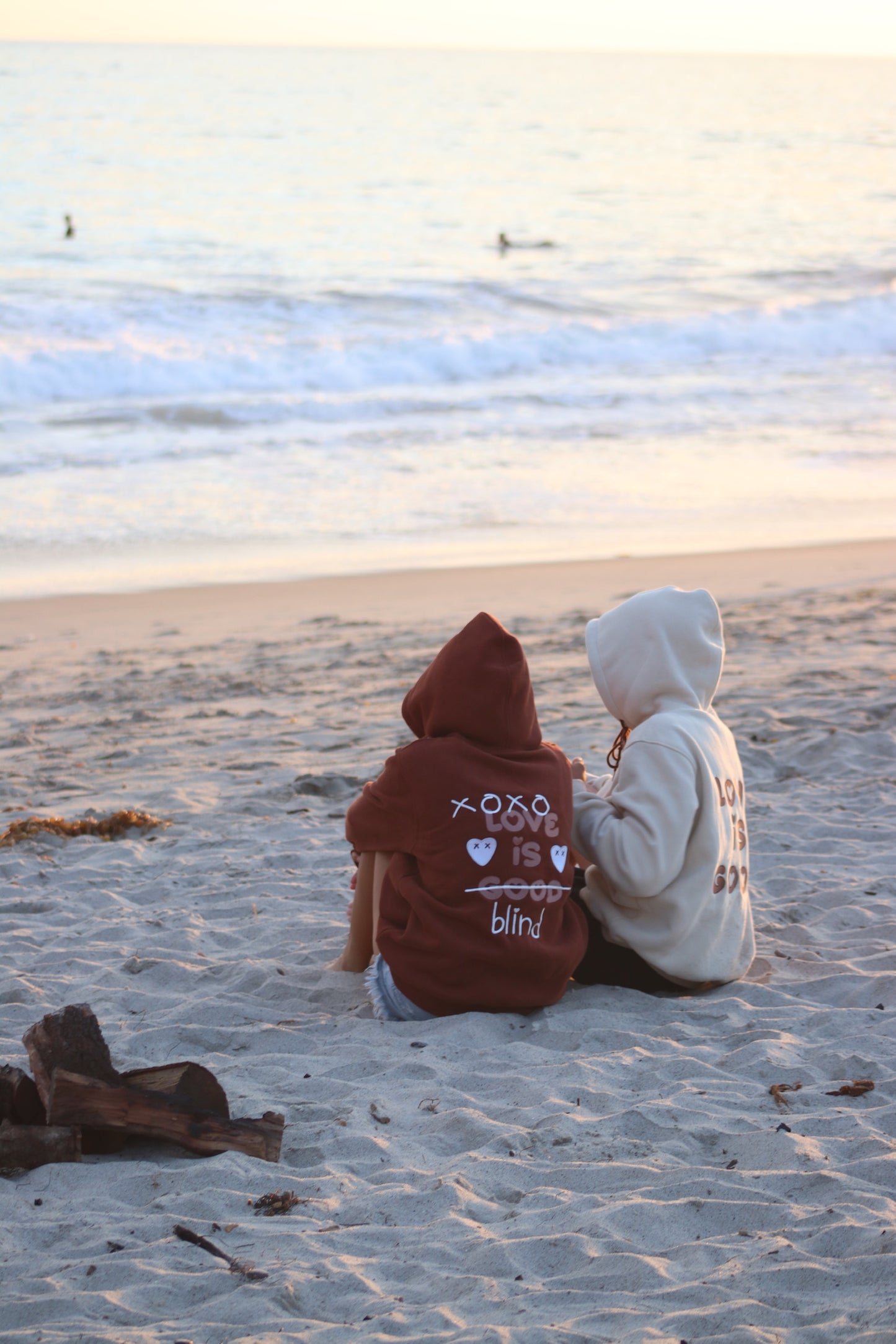 "Love Is Blind" Hoodie in Brown