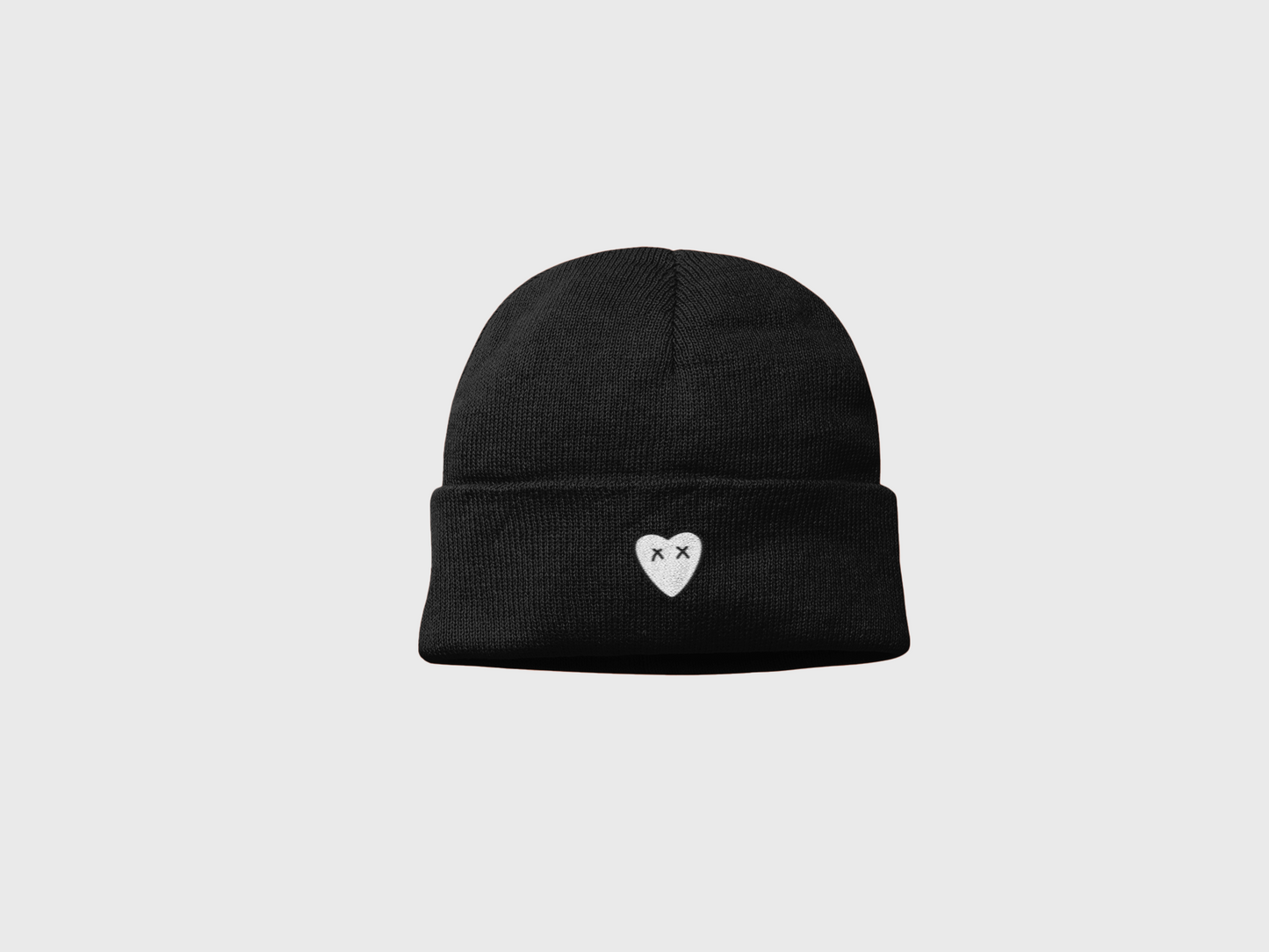 Heart Beanie in Black